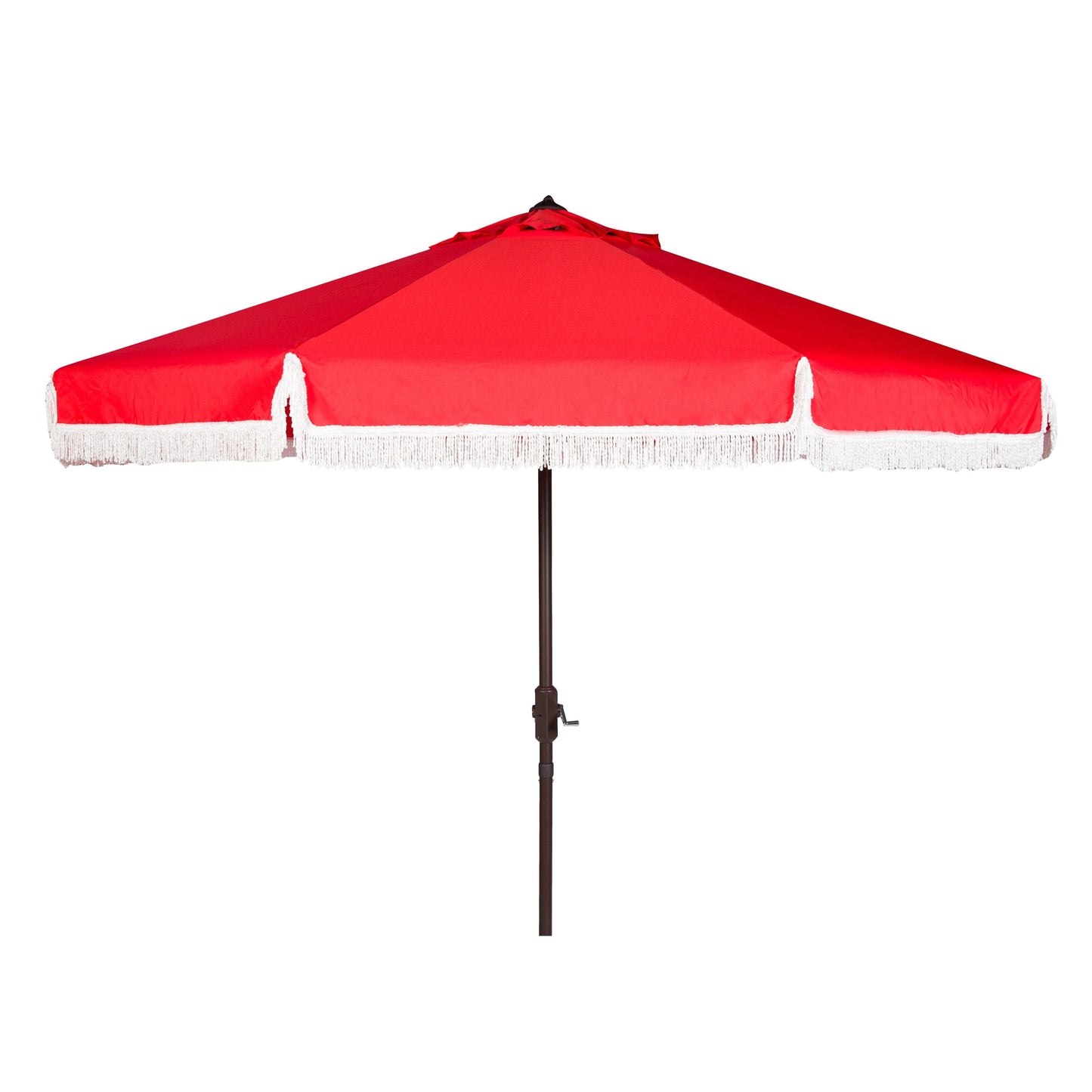 SAFAVIEH Ronette Fringe 9 Ft Crank Outdoor Umbrella