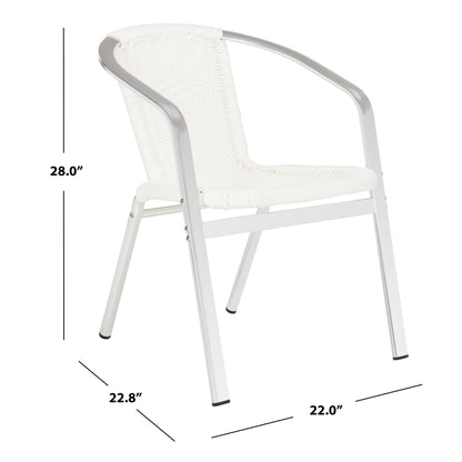 SAFAVIEH Shelia Indoor Outdoor Stackable Chair (Set of 2) - 22W x 23D x 28H