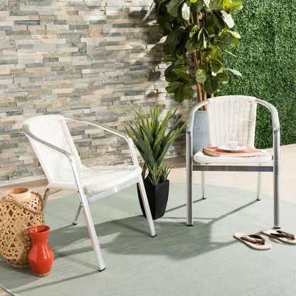 SAFAVIEH Shelia Indoor Outdoor Stackable Chair (Set of 2) - 22W x 23D x 28H