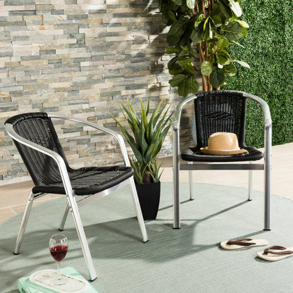 SAFAVIEH Shelia Indoor Outdoor Stackable Chair (Set of 2) - 22W x 23D x 28H