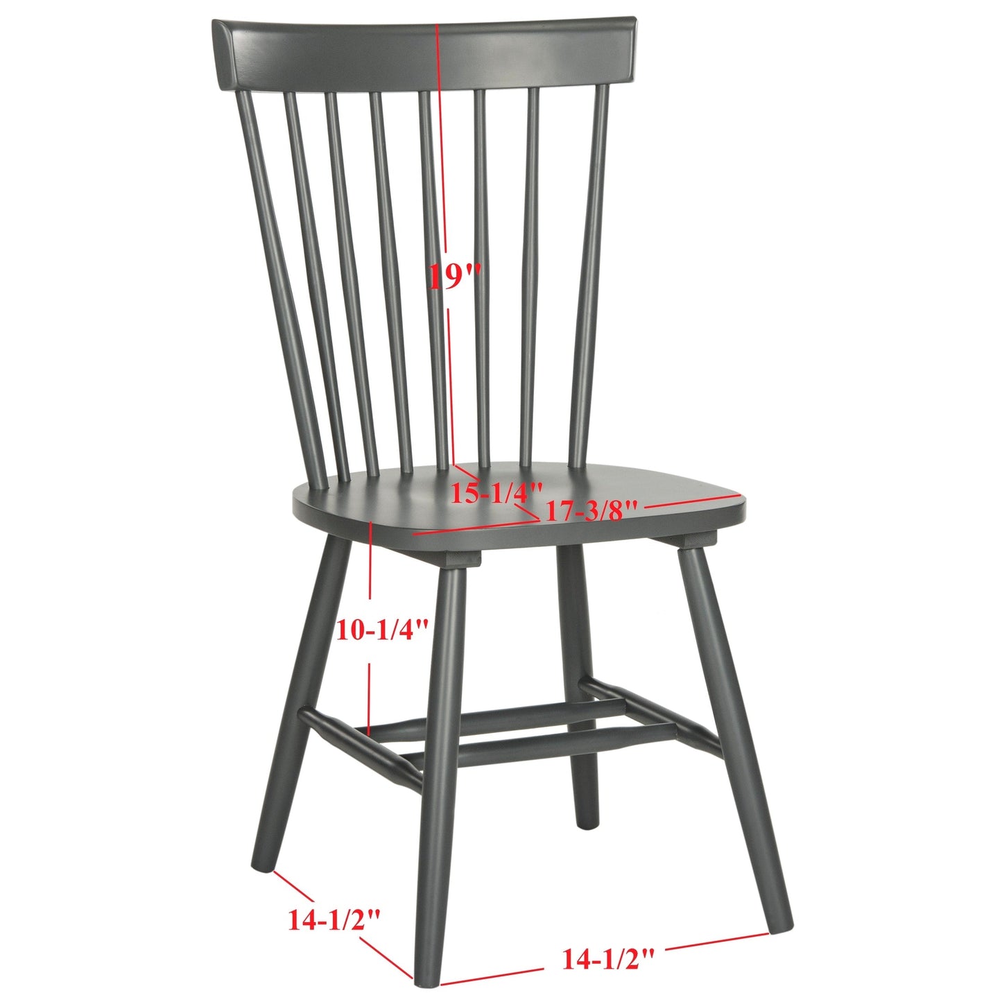 SAFAVIEH Suhair Spindle Farmhouse Dining Chair (Set of 2) - 20.5 x 21 x 36 - 21W x 21D x 36H