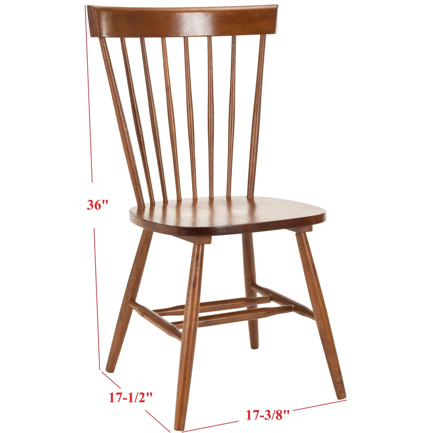 SAFAVIEH Suhair Spindle Farmhouse Dining Chair (Set of 2) - 20.5 x 21 x 36 - 21W x 21D x 36H