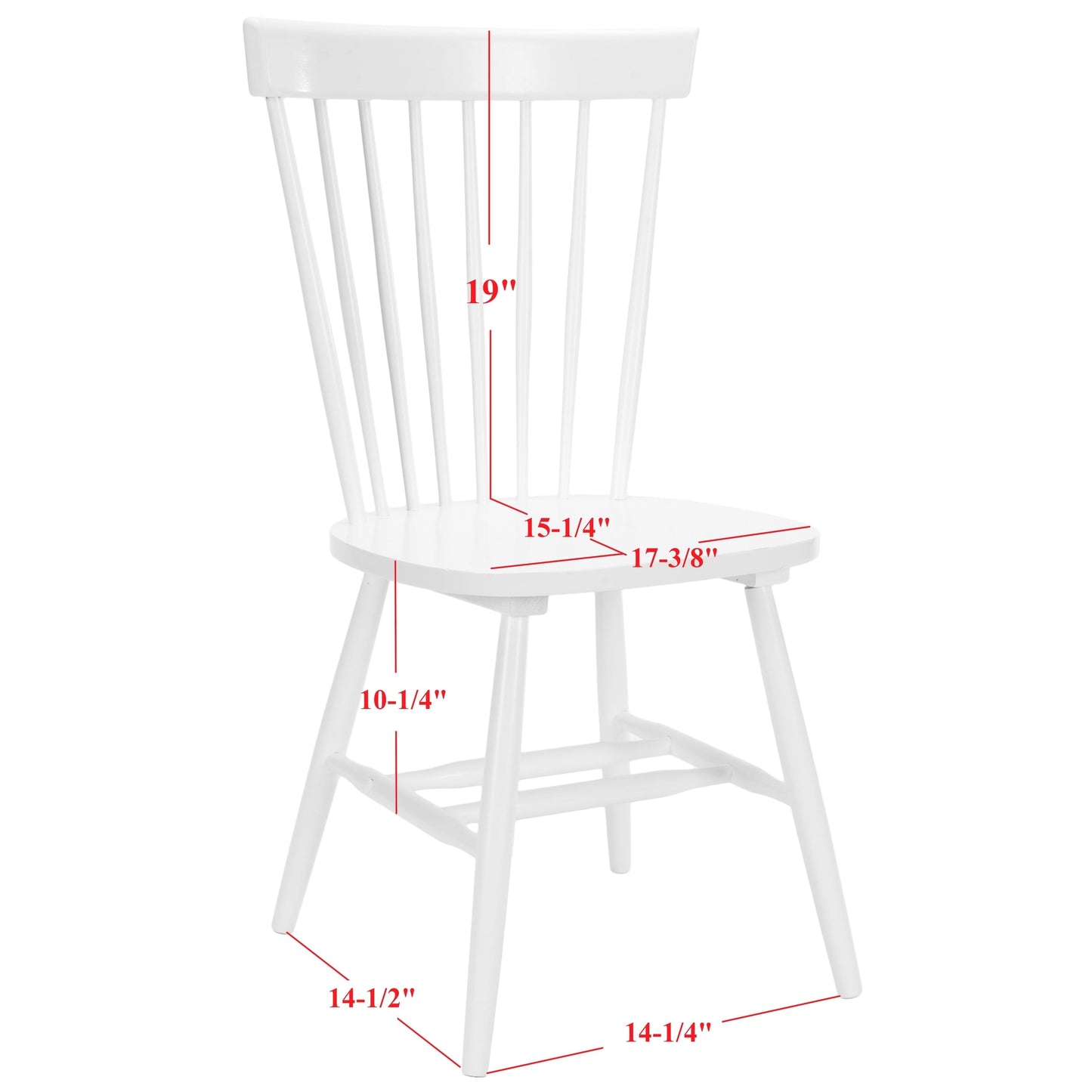 SAFAVIEH Suhair Spindle Farmhouse Dining Chair (Set of 2) - 20.5 x 21 x 36 - 21W x 21D x 36H