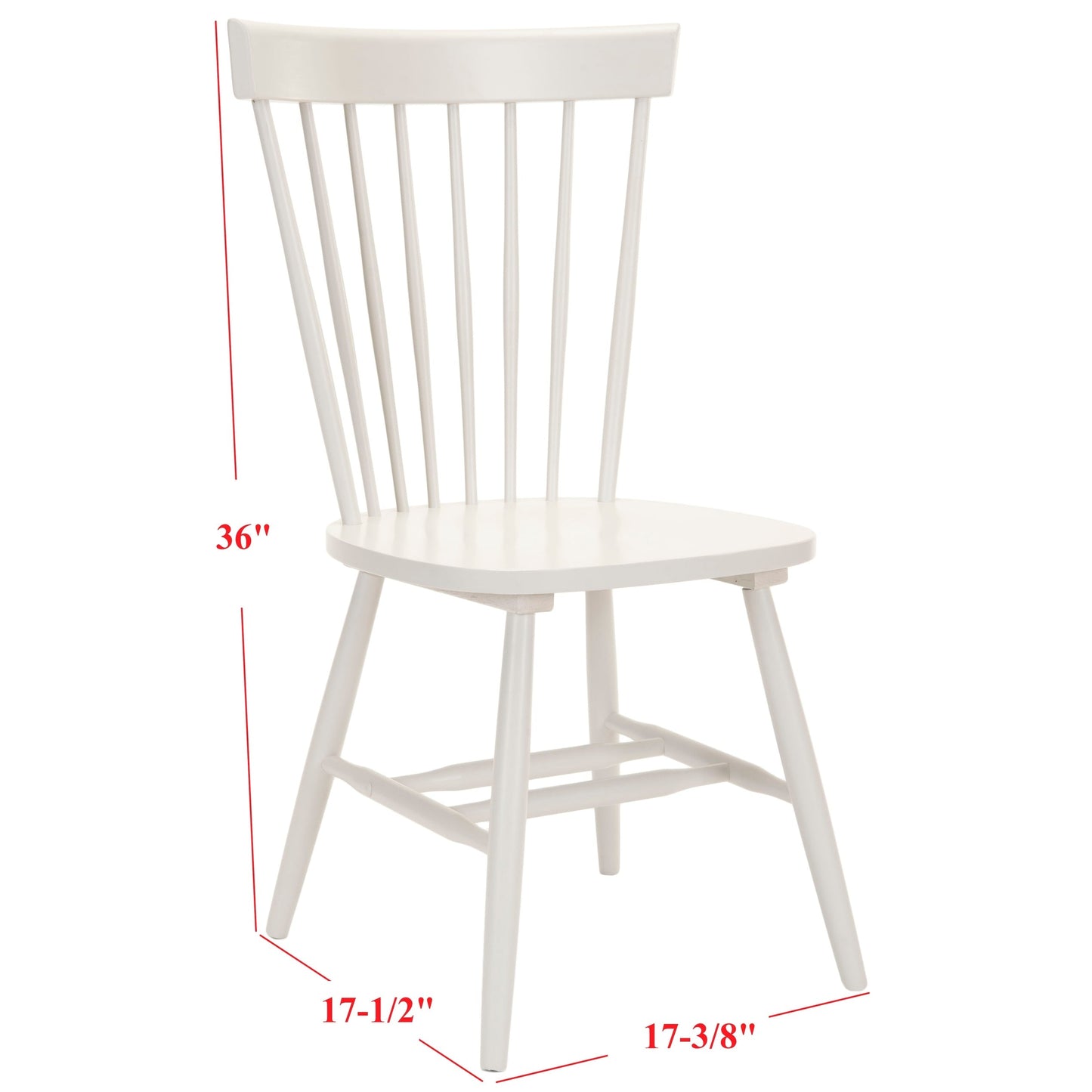 SAFAVIEH Suhair Spindle Farmhouse Dining Chair (Set of 2) - 20.5 x 21 x 36 - 21W x 21D x 36H