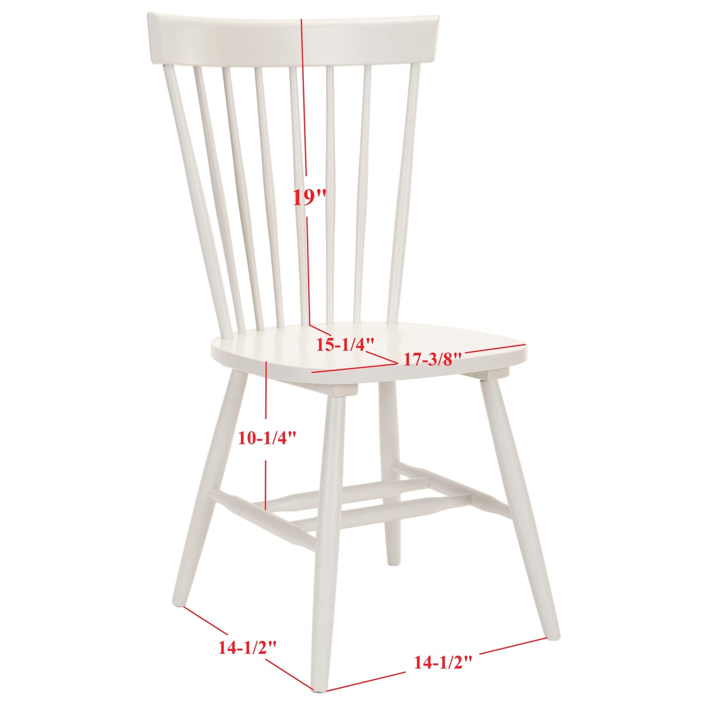 SAFAVIEH Suhair Spindle Farmhouse Dining Chair (Set of 2) - 20.5 x 21 x 36 - 21W x 21D x 36H