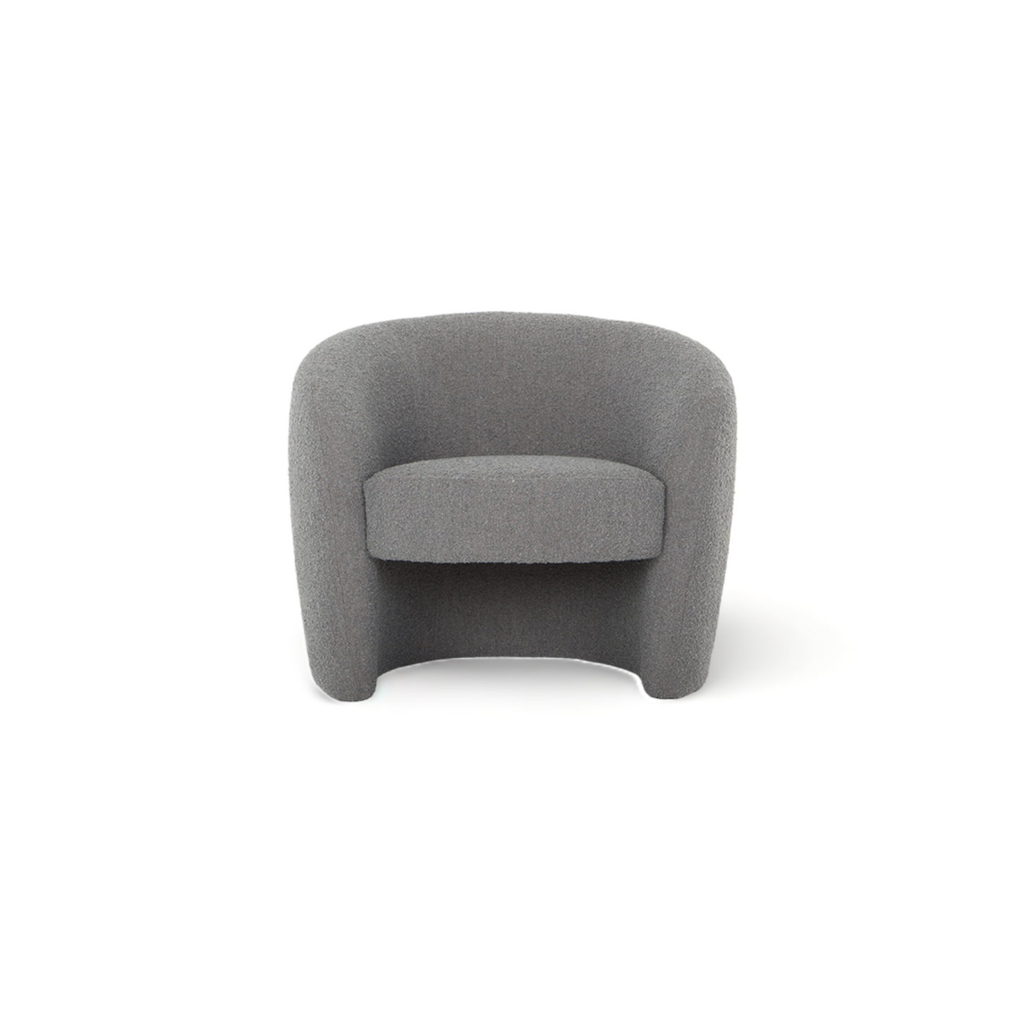 Fauteuil lounge Tortona gris boucle