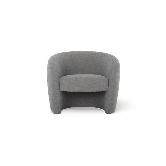 Fauteuil lounge Tortona gris boucle