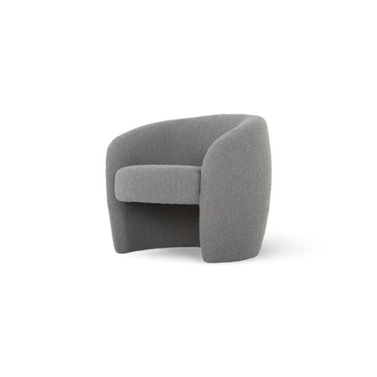 Fauteuil lounge Tortona gris boucle