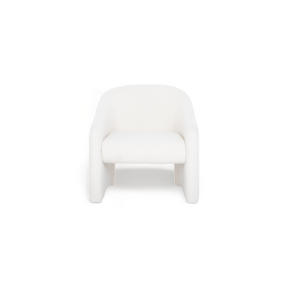 Fauteuil Boucle Blanc Helene