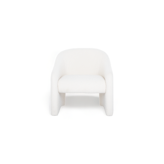 Fauteuil Boucle Blanc Helene