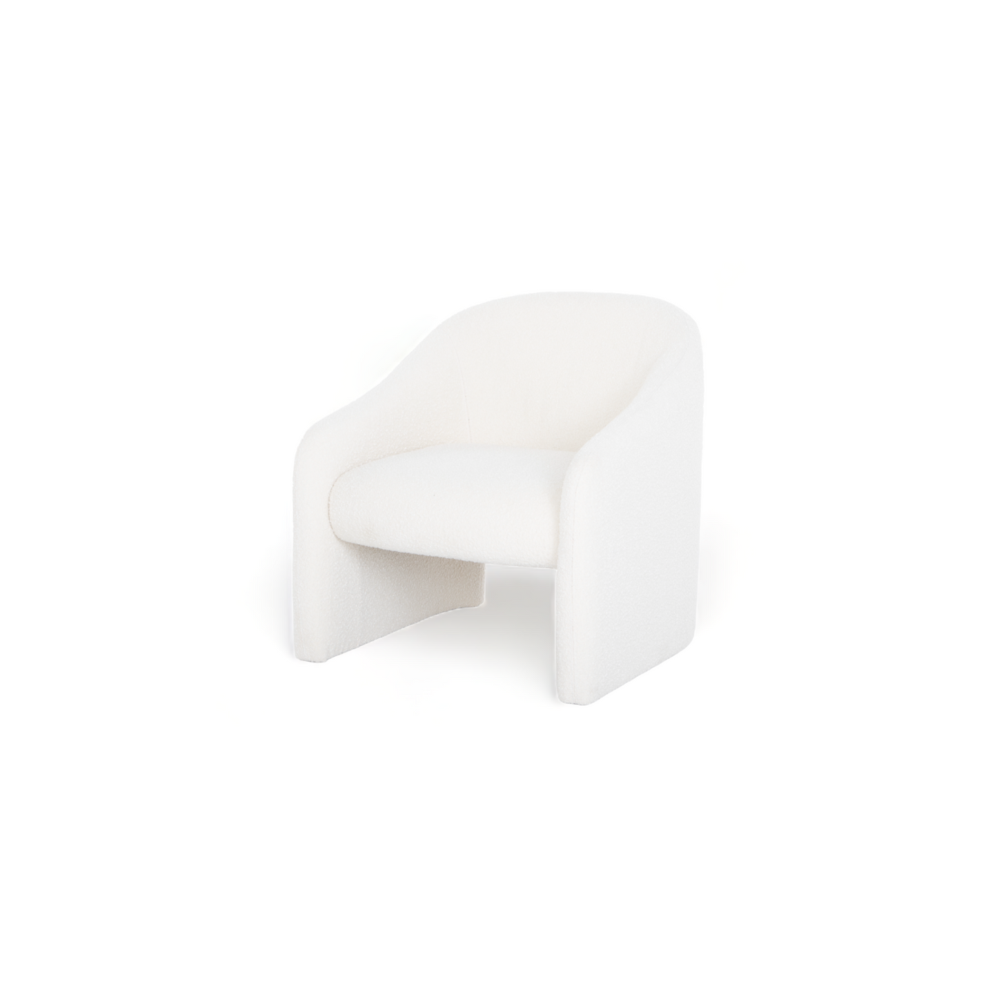 Fauteuil Boucle Blanc Helene
