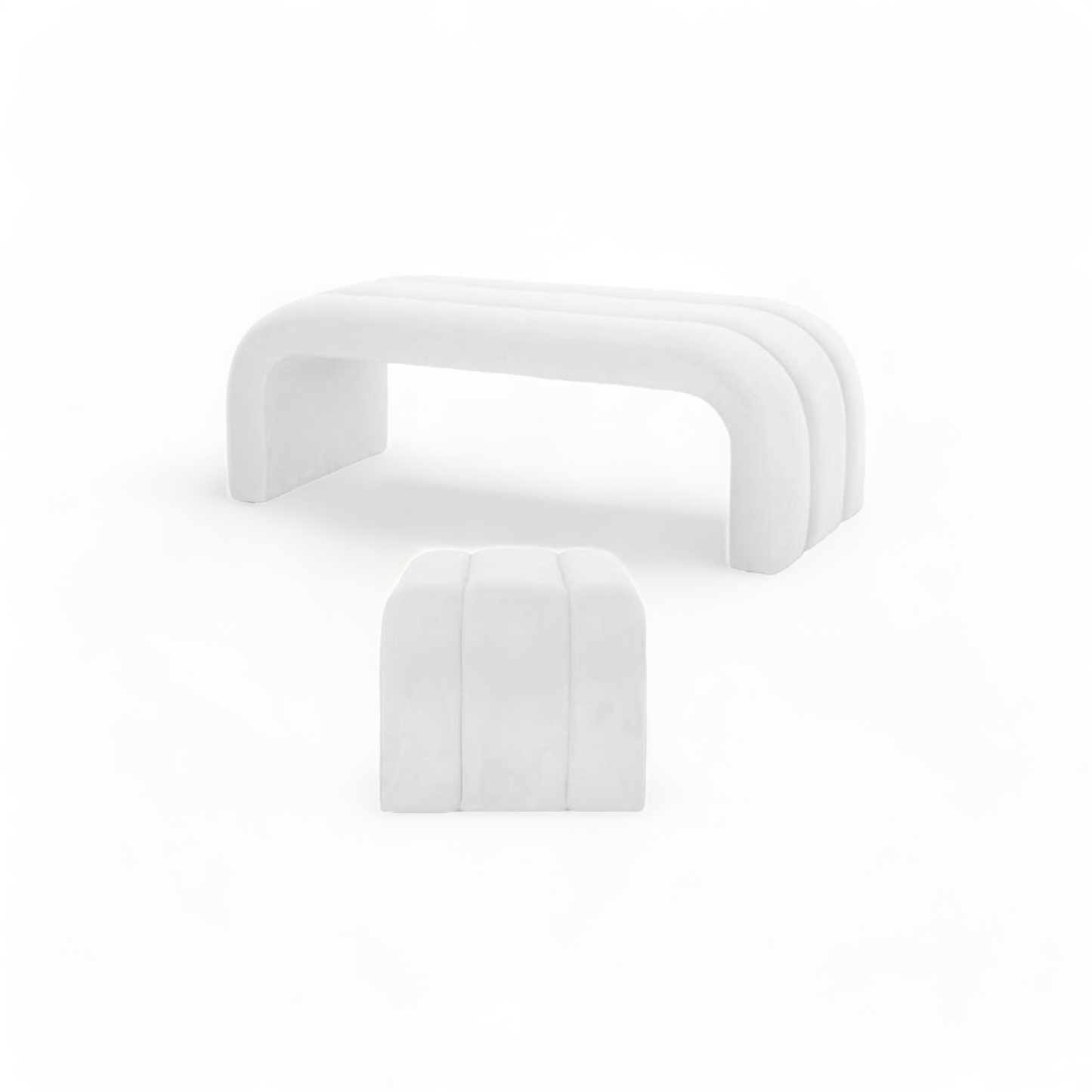 Banc blanc artistique