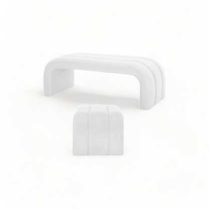 Banc blanc artistique