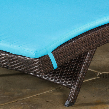 Salem Outdoor Cushion Set for Chaise Lounge - Cushions only (Set of 2) by Christopher Knight Home - 79.25L x 27.50W x 1.50H