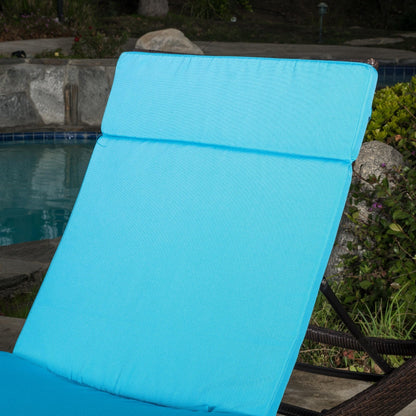 Salem Outdoor Cushion Set for Chaise Lounge - Cushions only (Set of 2) by Christopher Knight Home - 79.25L x 27.50W x 1.50H