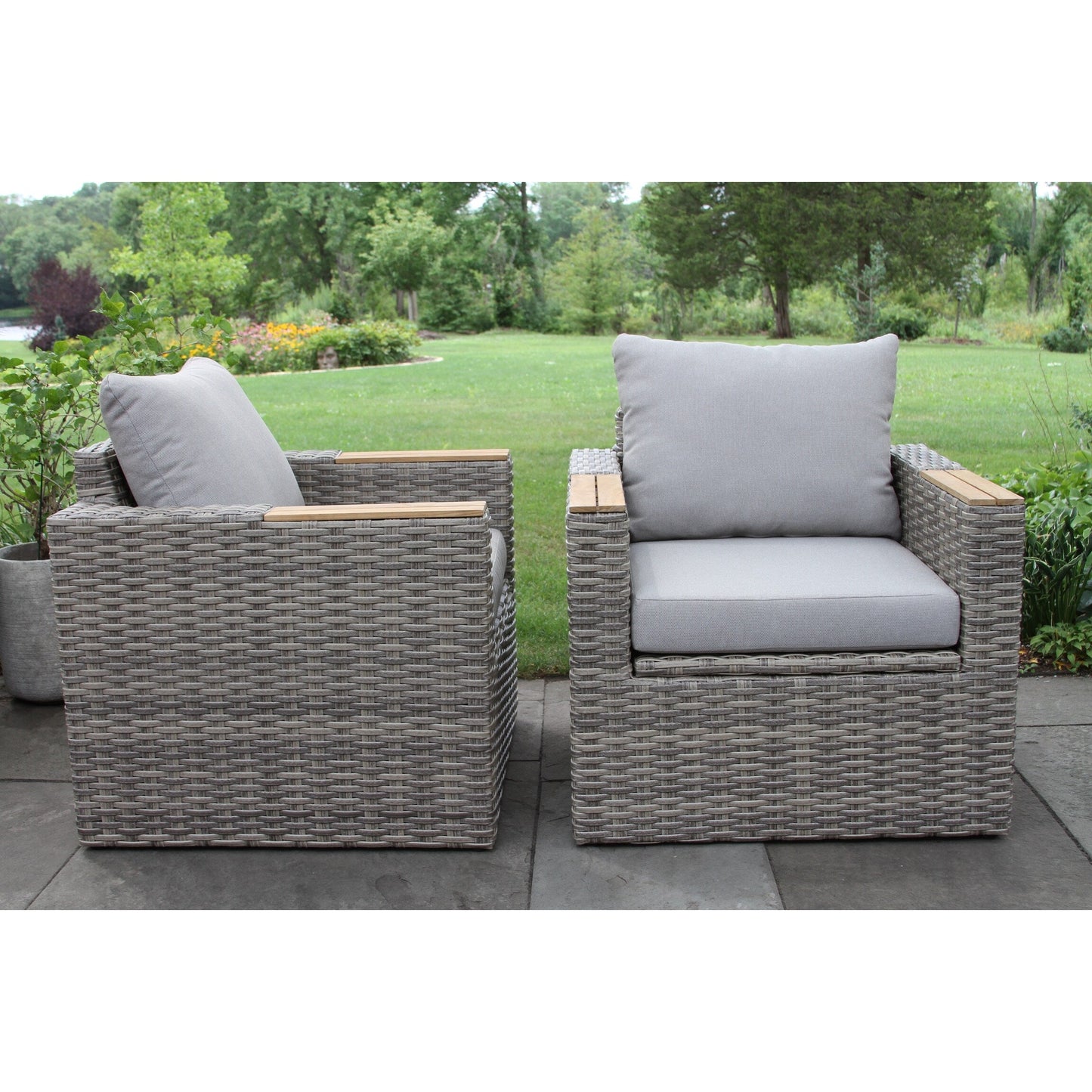Samera 6 pc. Teak and Wicker Storage Set