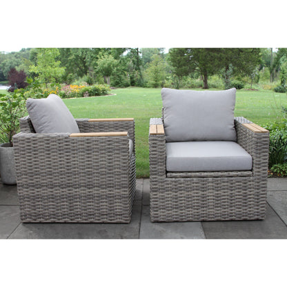 Samera 6 pc. Teak and Wicker Storage Set