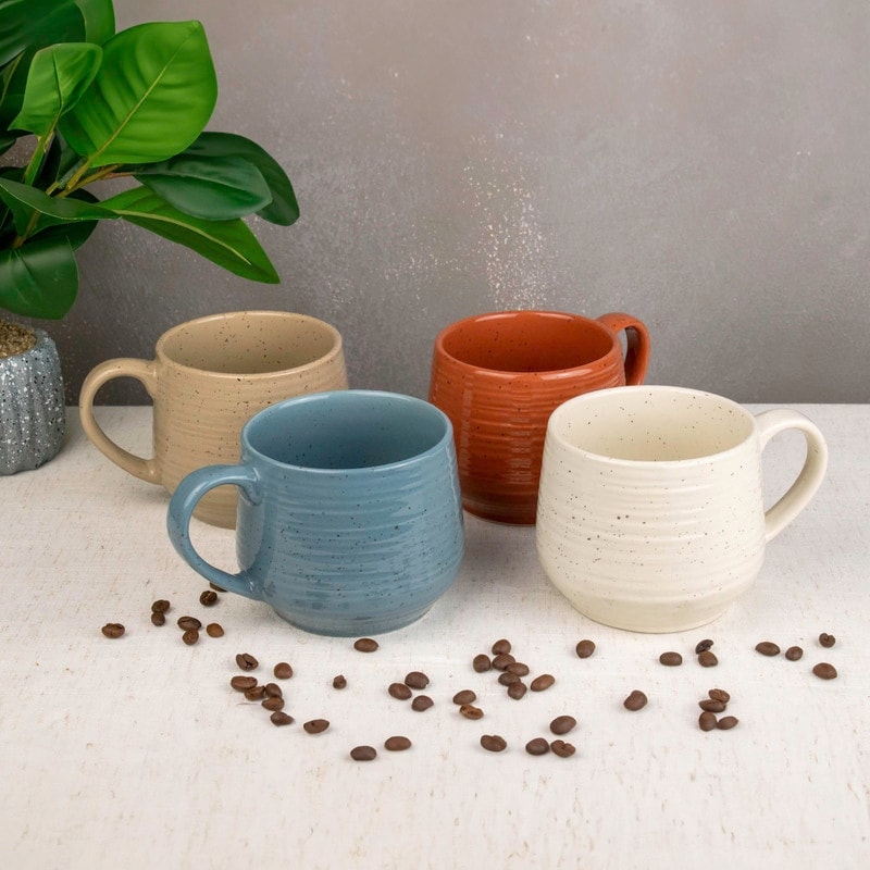 Sango Siterra Painters Palette Mixed Set of 4 Mugs