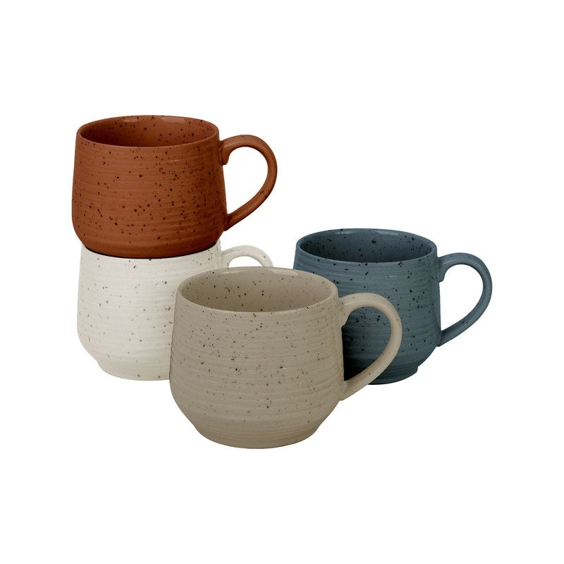 Sango Siterra Painters Palette Mixed Set of 4 Mugs