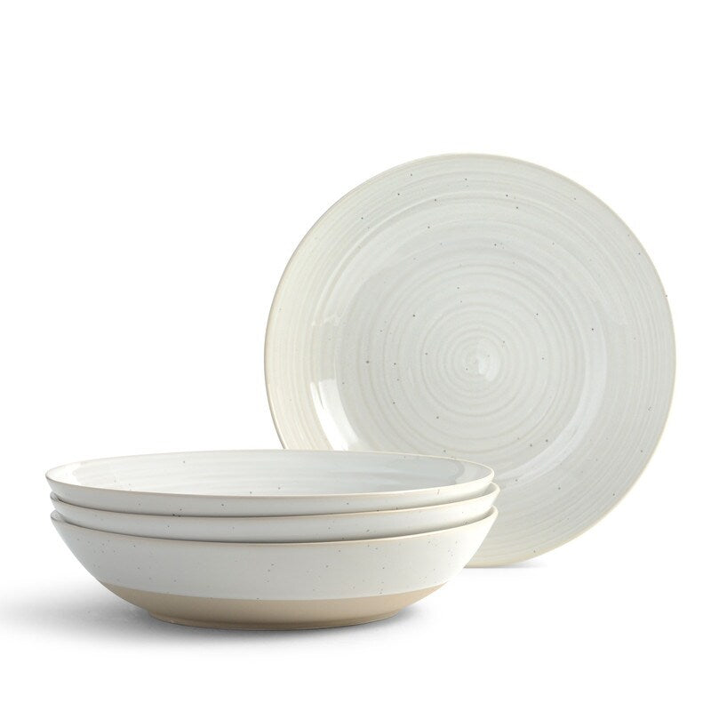 Sango Siterra Rustic White 16-Piece Stoneware Dinnerware Set