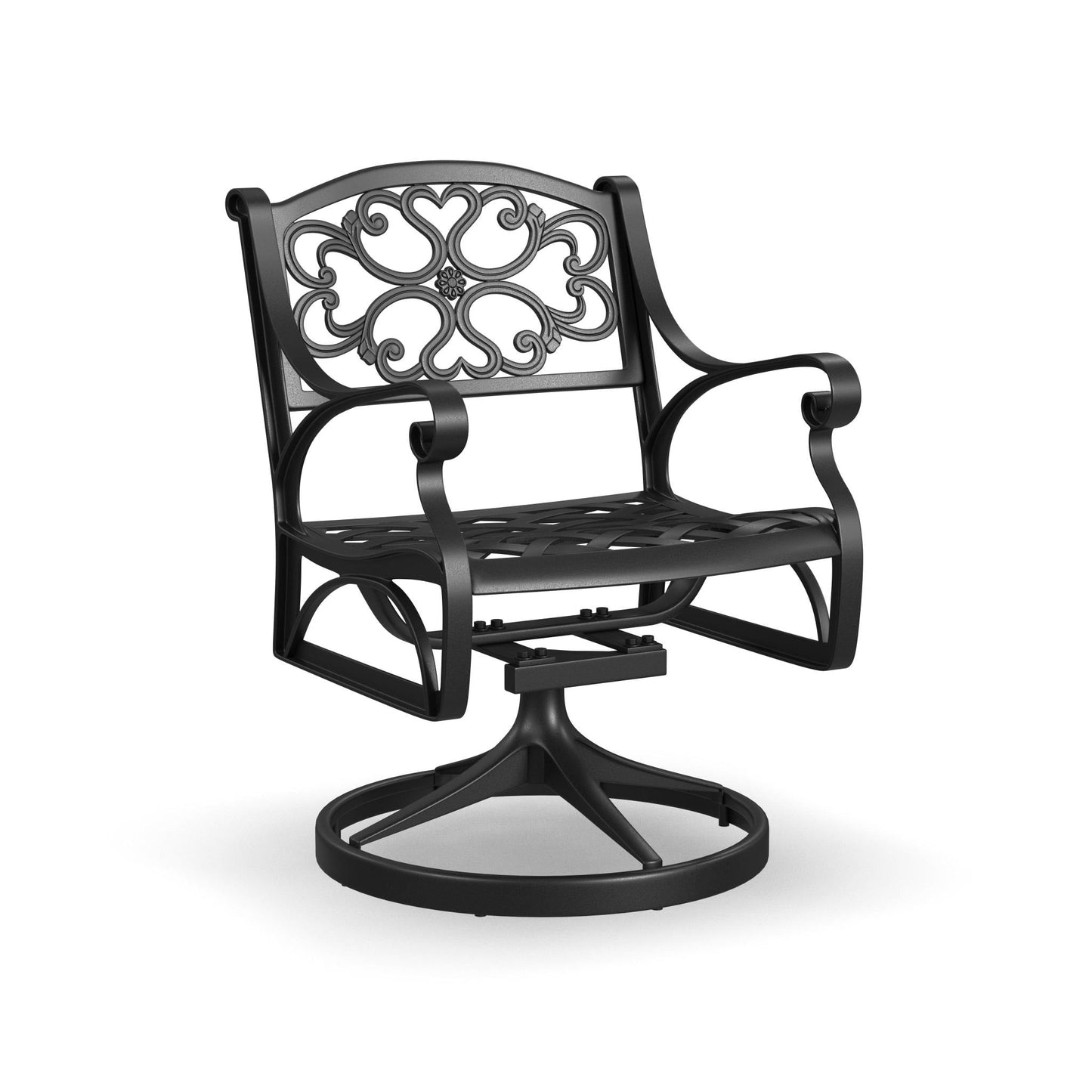 Sanibel Black Aluminum 7-Piece Outdoor Dining Set by Homestyles - 72 x 29 x 42