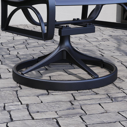 Sanibel Black Aluminum 7-Piece Outdoor Dining Set by Homestyles - 72 x 29 x 42