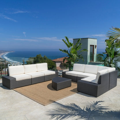 Santa Cruz Outdoor 8-piece Sectional Set by Christopher Knight Home