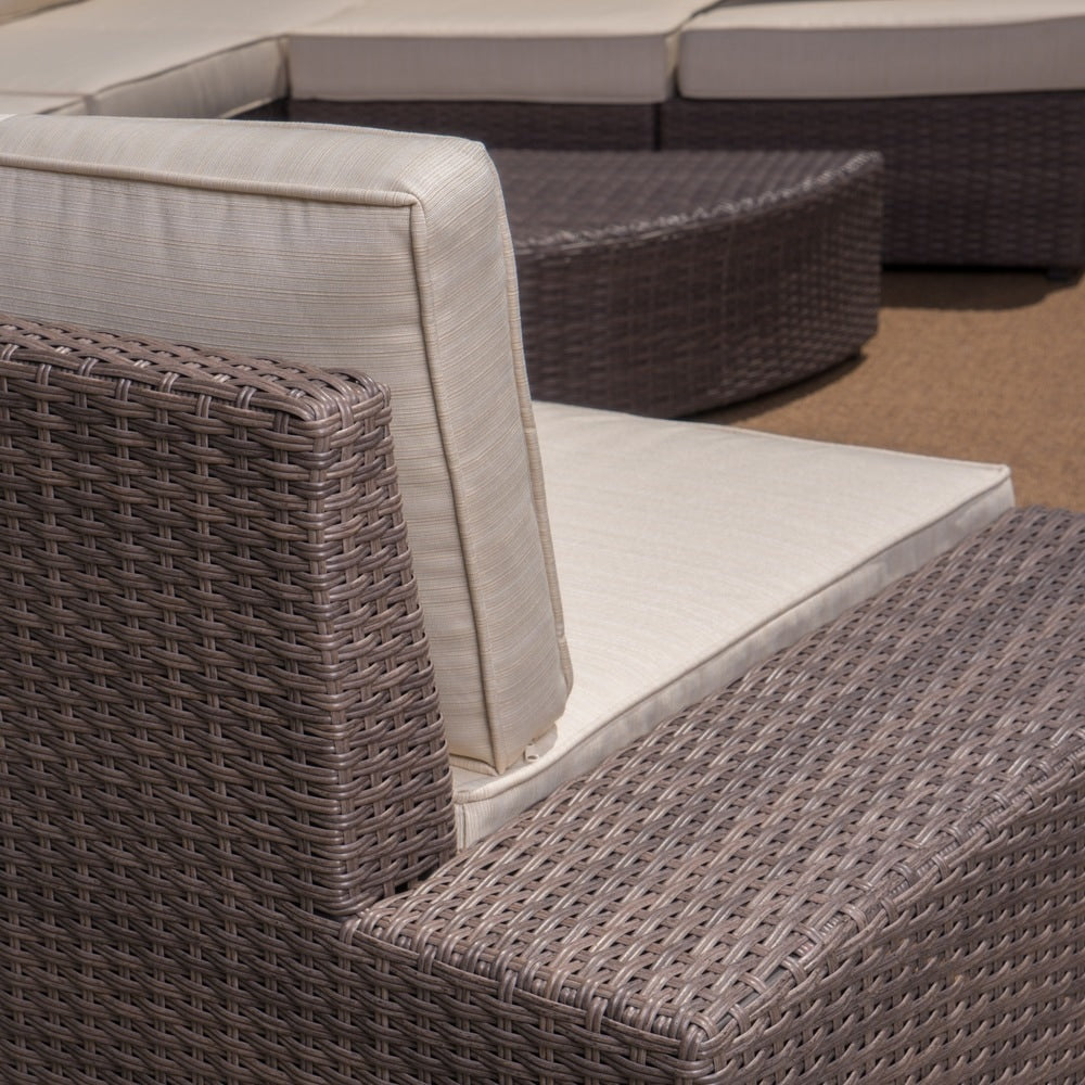 Santa Cruz Outdoor 8-piece Sectional Set by Christopher Knight Home