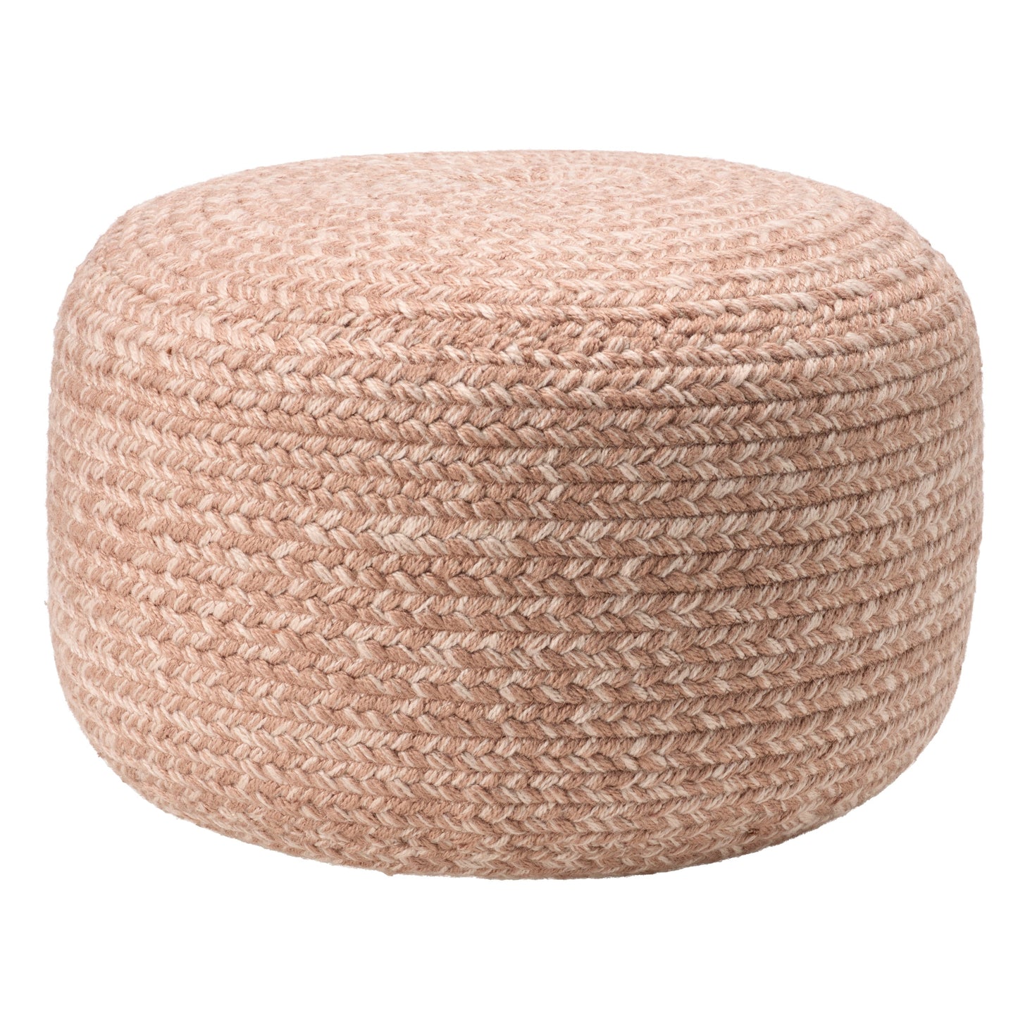 Jaipur Living Saba Solar Round Indoor/Outdoor Polyester Pouf Ottoman/Foot Stool - 18X18X12
