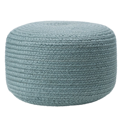 Jaipur Living Saba Solar Round Indoor/Outdoor Polyester Pouf Ottoman/Foot Stool - 18X18X12