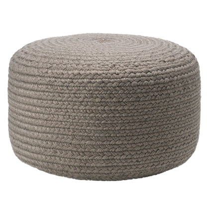 Jaipur Living Saba Solar Round Indoor/Outdoor Polyester Pouf Ottoman/Foot Stool - 18X18X12