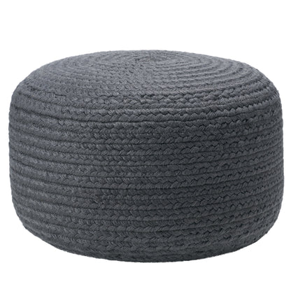 Jaipur Living Saba Solar Round Indoor/Outdoor Polyester Pouf Ottoman/Foot Stool - 18X18X12