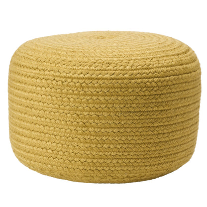 Jaipur Living Saba Solar Round Indoor/Outdoor Polyester Pouf Ottoman/Foot Stool - 18X18X12