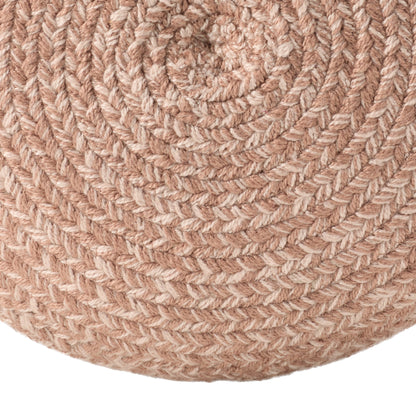 Jaipur Living Saba Solar Round Indoor/Outdoor Polyester Pouf Ottoman/Foot Stool - 18X18X12