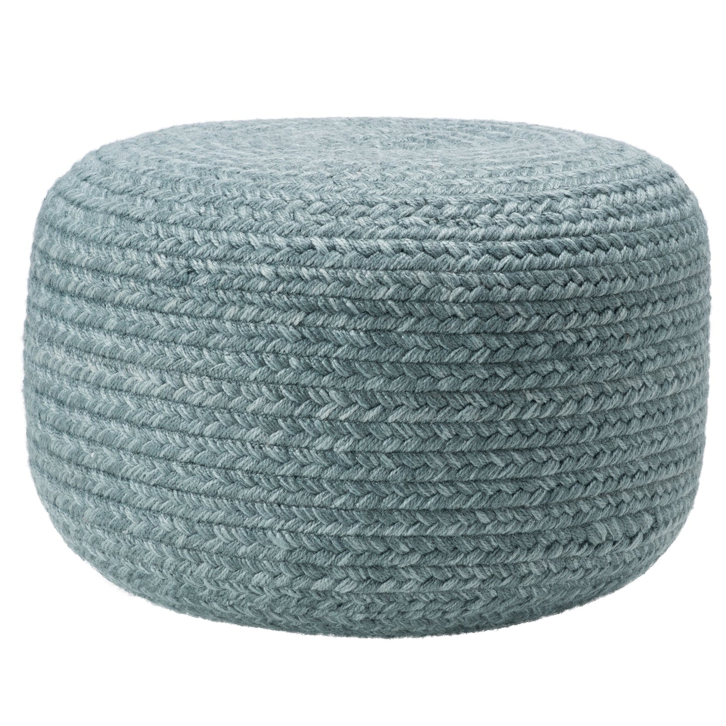 Jaipur Living Saba Solar Round Indoor/Outdoor Polyester Pouf Ottoman/Foot Stool - 18X18X12