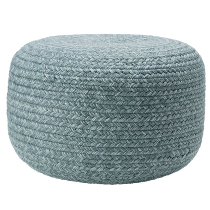 Jaipur Living Saba Solar Round Indoor/Outdoor Polyester Pouf Ottoman/Foot Stool - 18X18X12