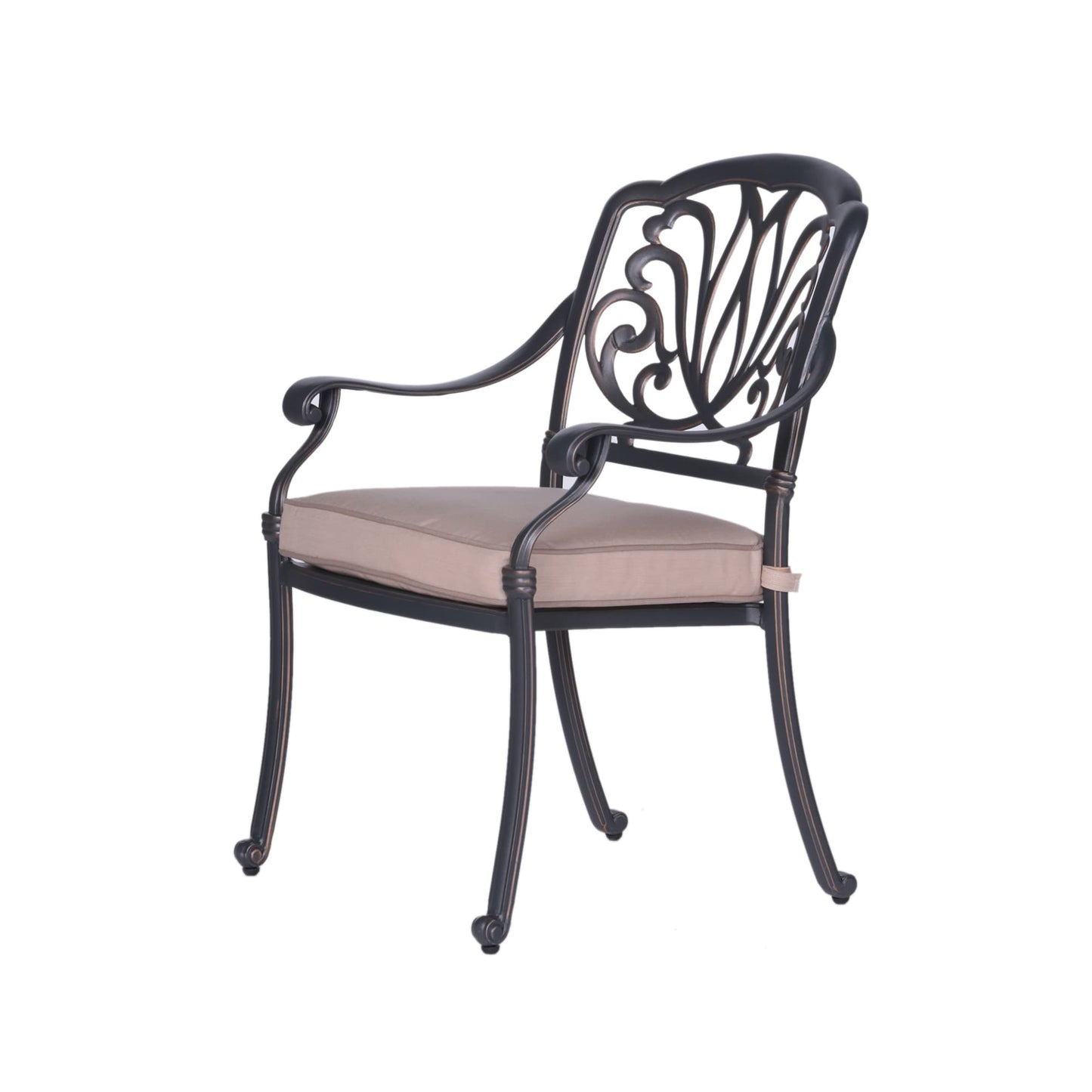 Saratoga 5pc Aluminum Round Dining Set with Sunbrella Cushions - Best Outdoor Furniture