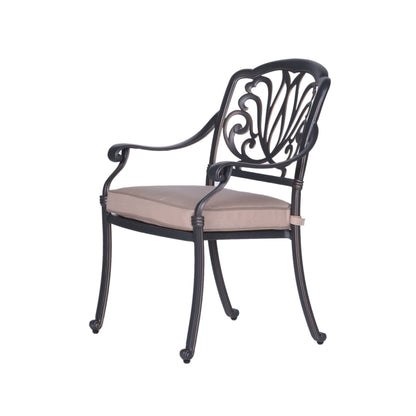 Saratoga 5pc Aluminum Round Dining Set with Sunbrella Cushions - Best Outdoor Furniture