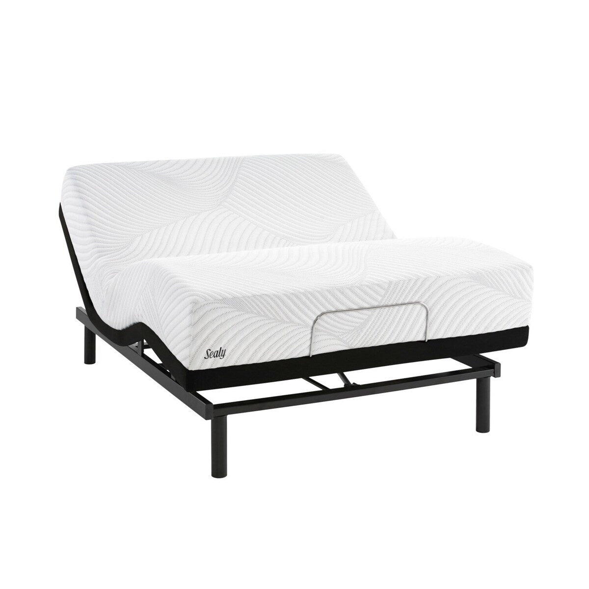 Sealy Conform Essentials 11.5-inch Plush Gel Memory Foam Mattress and Ease Adjustable Bed Set