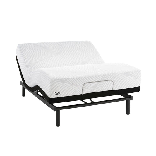 Sealy Conform Essentials 11.5-inch Plush Gel Memory Foam Mattress and Ease Adjustable Bed Set