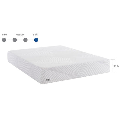 Sealy Conform Essentials 11.5-inch Plush Gel Memory Foam Mattress and Ease Adjustable Bed Set