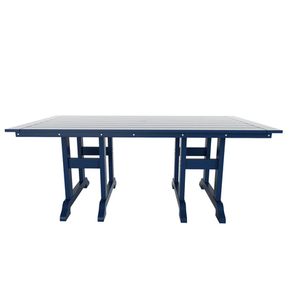 Polytrends Altura 6-Piece Rectangular Poly Eco-Friendly All Weather Outdoor Dining Set with Bench