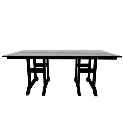 Polytrends Altura 6-Piece Rectangular Poly Eco-Friendly All Weather Outdoor Dining Set with Bench