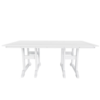 Polytrends Altura 6-Piece Rectangular Poly Eco-Friendly All Weather Outdoor Dining Set with Bench