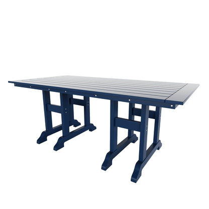 Polytrends Altura 6-Piece Rectangular Poly Eco-Friendly All Weather Outdoor Dining Set with Bench