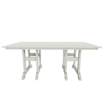 Polytrends Altura 6-Piece Rectangular Poly Eco-Friendly All Weather Outdoor Dining Set with Bench