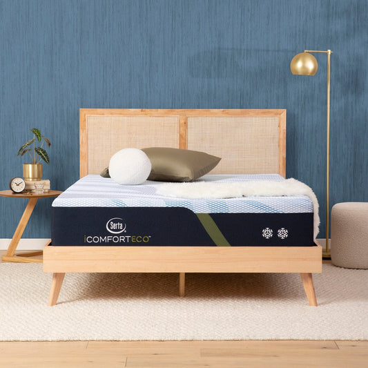 Serta iComfortECO F10 12.75 Memory Foam Medium Mattress and Adjustable Base Set