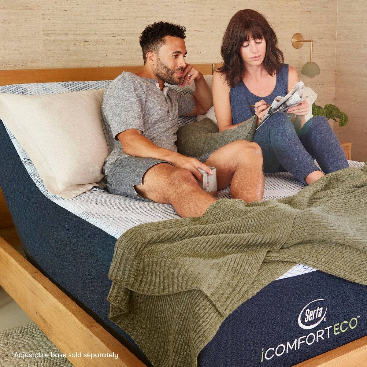 Serta iComfortECO F10 12.75 Memory Foam Medium Mattress and Adjustable Base Set