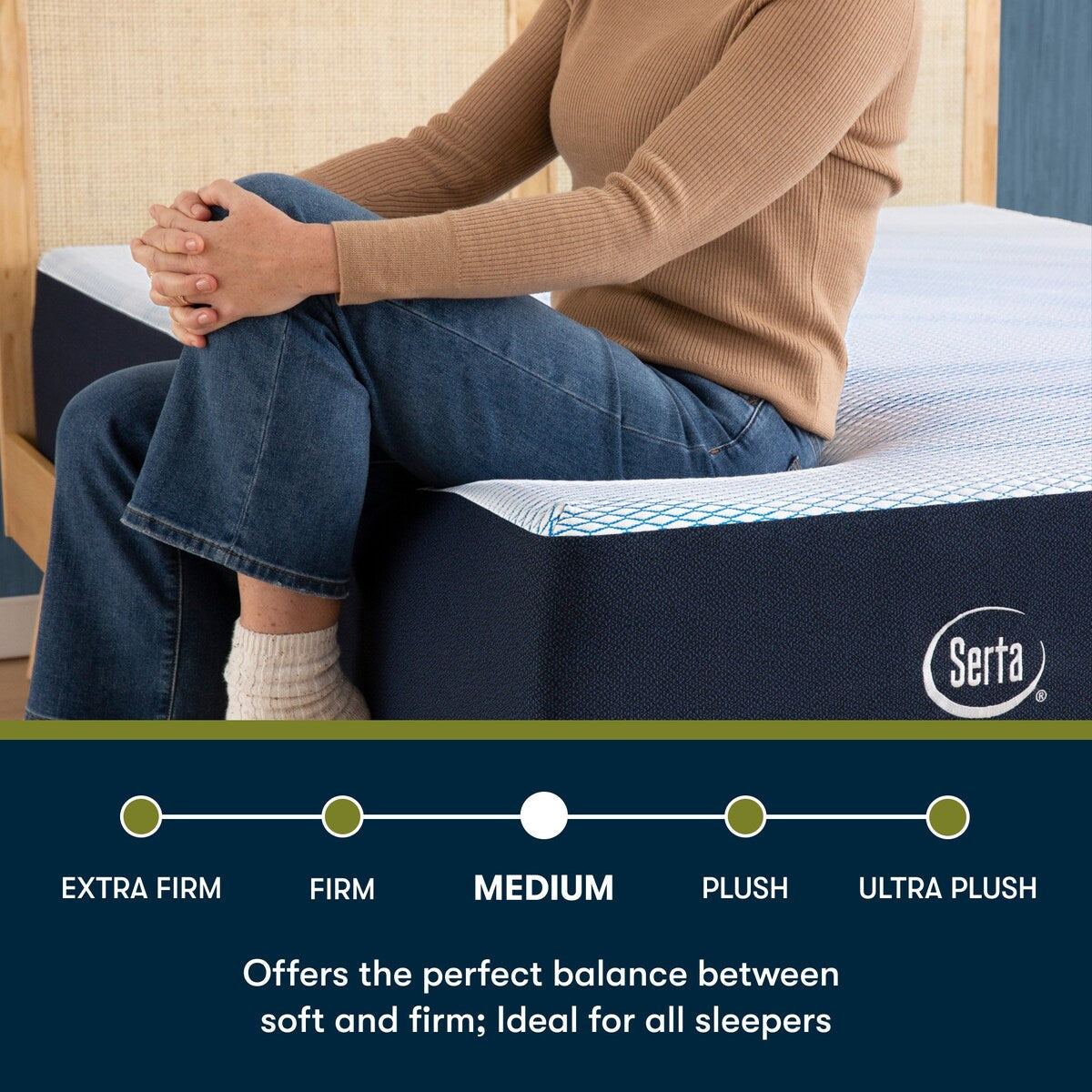 Serta iComfortECO F10 12.75 Memory Foam Medium Mattress and Adjustable Base Set