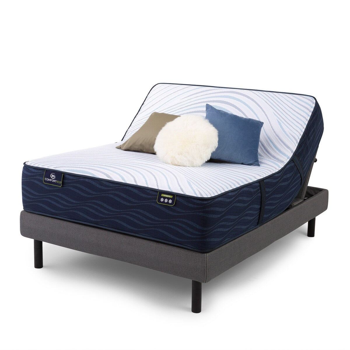 Serta iComfortECO F30LTX 14.75 Memory Foam Firm Mattress and Adjustable Base Set